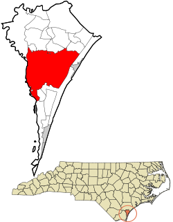 Location within New Hanover County